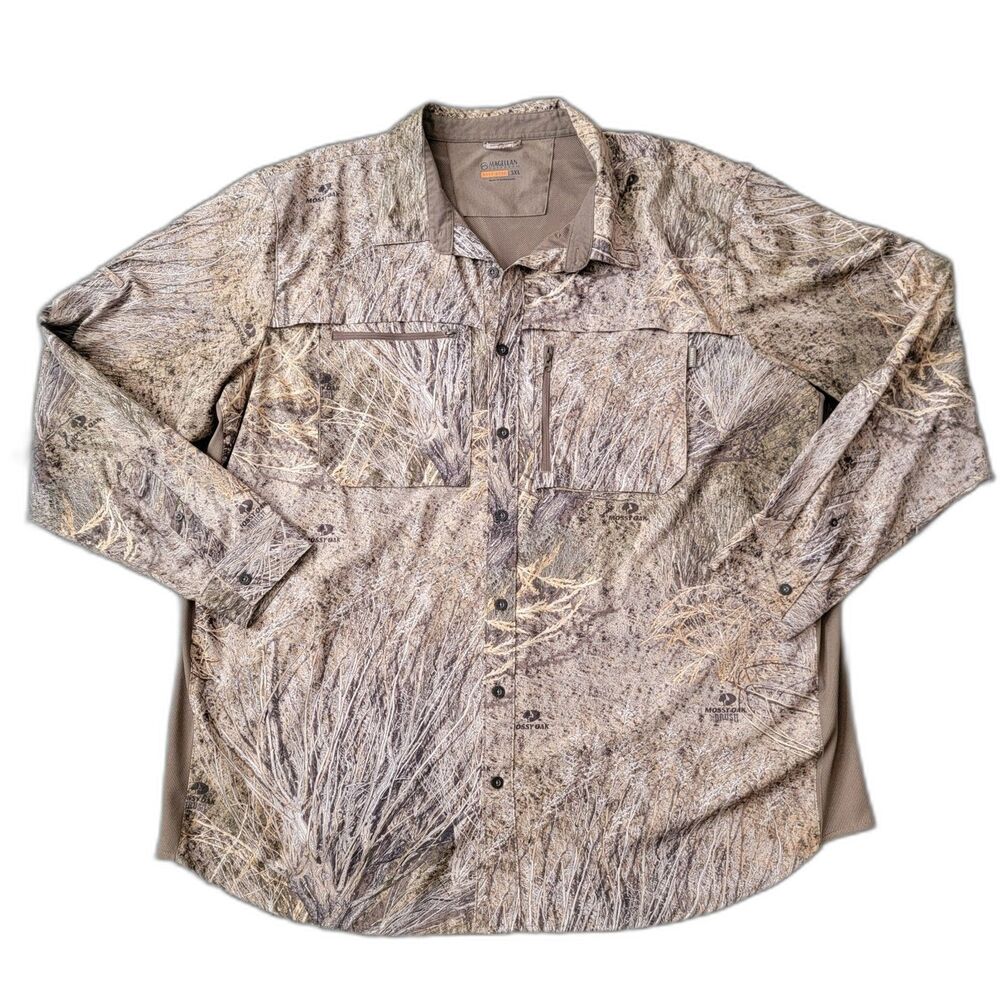Magellan Outdoors Mossy Oak Brush Camo Hunting Shirt Men’s 3XL